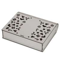 Деревянная коробка с резной крышкой «Книга», L