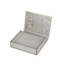 Деревянная коробка с резной крышкой «Книга», L