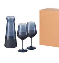 Подарочный набор декантер + 2 бокала, Sapphire синий