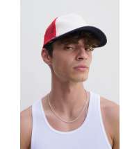 Бейсболка Blink, бежевая с бирюзовым