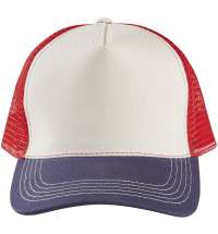 Бейсболка Blink, молочная с красным