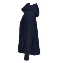 Куртка софтшелл с капюшоном женская Race Women, темно-синяя