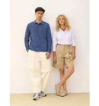 Рубашка поло унисекс с длинным рукавом Pacific LSL, синяя (джинс)