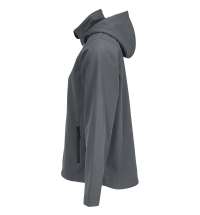 Куртка софтшелл с капюшоном женская Race Women, темно-серая