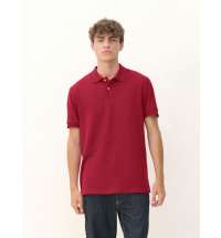 Рубашка поло унисекс Pacific, красная (бургунди)