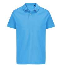 Рубашка поло унисекс Pacific, ярко-бирюзовая