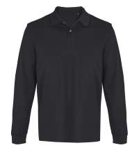 Рубашка поло унисекс с длинным рукавом Pacific LSL, черная