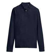 Рубашка поло унисекс с длинным рукавом Pacific LSL, кобальт (темно-синяя)