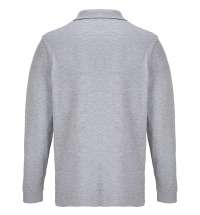 Рубашка поло унисекс с длинным рукавом Pacific LSL, серый меланж