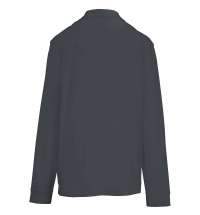 Рубашка поло унисекс с длинным рукавом Pacific LSL, темно-серая (графит)