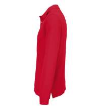 Рубашка поло унисекс с длинным рукавом Pacific LSL, красная