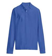 Рубашка поло унисекс с длинным рукавом Pacific LSL, ярко-синяя (royal)