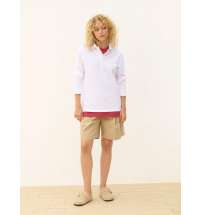 Рубашка поло унисекс с длинным рукавом Pacific LSL, белая