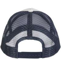 Бейсболка Blink, молочно-белая с синим (деним)