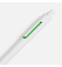 Ручка шариковая Dominanta, белая с зеленым