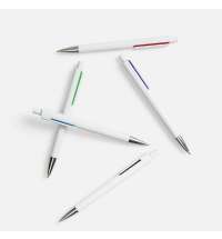 Ручка шариковая Dominanta, белая с зеленым