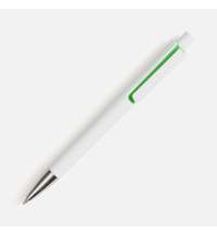 Ручка шариковая Dominanta, белая с зеленым