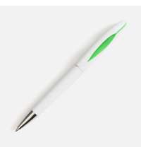 Ручка шариковая Nave, белая с зеленым