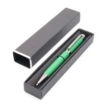 Ручка Senator в коробке Cradle чёрной с серебристым, зелёная