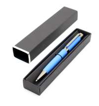 Ручка Senator в коробке Cradle чёрной с серебристым, синяя