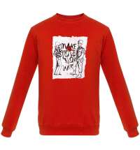 Толстовка Make Love, красная