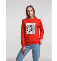 Толстовка Make Love, красная