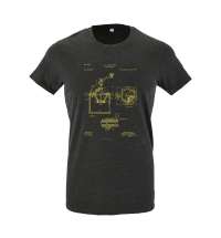 Футболка приталенная Old Patents. Coffee Mill, черный меланж