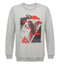 Свитшот «Преодолень», серый меланж