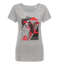 Футболка женская «Преодолень», серый меланж