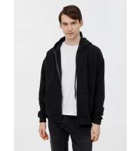 Толстовка унисекс оверсайз на молнии Zippy Terry, черная