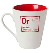 Кружка «Разделение труда. Докторро», белая с красным