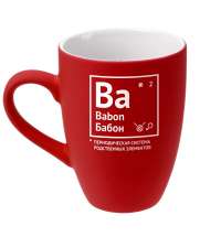 Кружка &laquo;Бабон&raquo; с покрытием софт-тач, ярко-красная