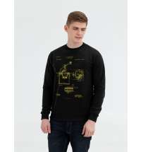 Свитшот Old Patents. Coffee Mill, черный