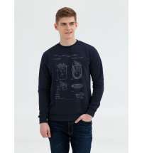 Свитшот Old Patents. Lighter, темно-синий