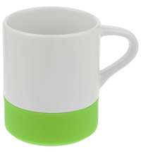 Кружка с силиконовой подставкой Protege, зеленое яблоко