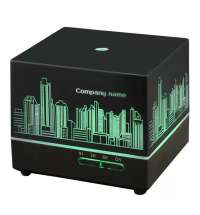 Светодиодный увлажнитель Wisdom с подсветкой гравировки, черный