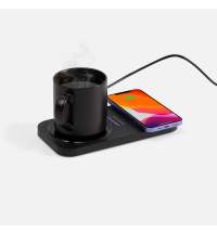 Беспроводное зарядное устройство с подогревом кружки Hot Task, черное