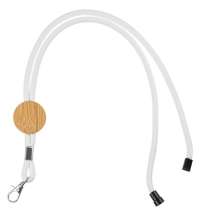 Шнурок для бейджа Tube Wood, белый