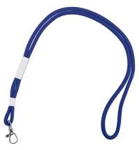 Шнурок для бейджа Tube Metal, синий