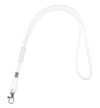 Шнурок для бейджа Tube Metal, белый