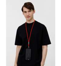 Шнурок для бейджа Tube Metal, красный