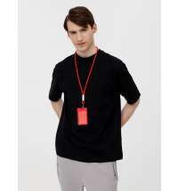 Шнурок для бейджа Tube Metal, красный