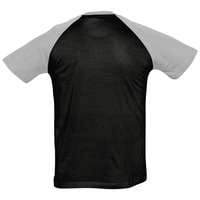 Футболка мужская двухцветная FUNKY 150, черная с серым меланжем