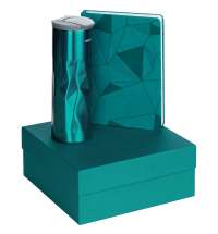 Набор Gems: ежедневник и термостакан, бирюзовый