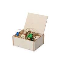 Елочная гирлянда с лампочками «Новогодняя» в деревянной подарочной коробке