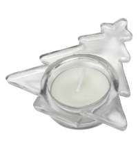 Подсвечник стеклянный со свечой