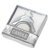 Подсвечник стеклянный со свечой