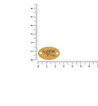 Шильдик металлический Alfa Oval, золотистый глянцевый