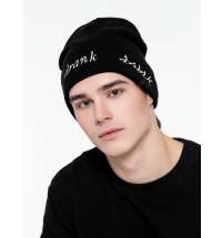Шапка с вышивкой Drunk, черная