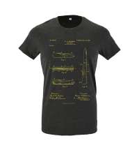 Футболка приталенная Old Patents. Knife, черный меланж